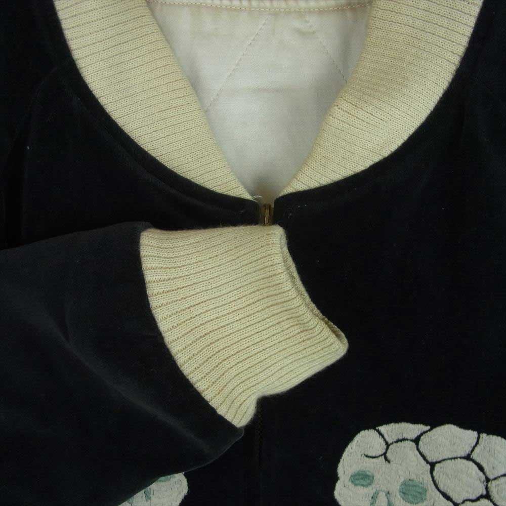 WEIRDO ウィアード WRD-17-AW-01 SKULL & SNAKE JACKET スカル アンド スネーク リバーシブル ジャケット スカジャン ブラック系 オフホワイト系 M【中古】