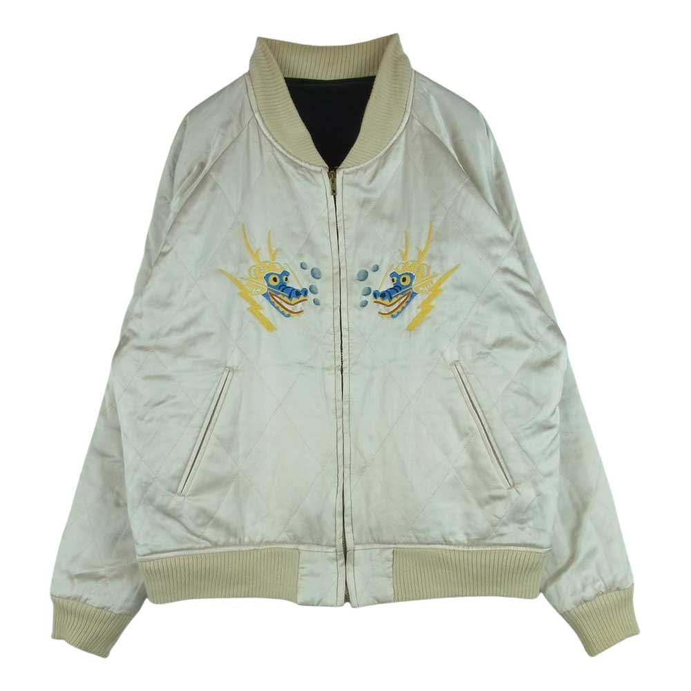 WEIRDO ウィアード WRD-17-AW-01 SKULL & SNAKE JACKET スカル アンド スネーク リバーシブル ジャケット スカジャン ブラック系 オフホワイト系 M【中古】 WEIRDO ウィアード WRD-17-AW-01 SKULL & SNAKE JACKET スカル アンド