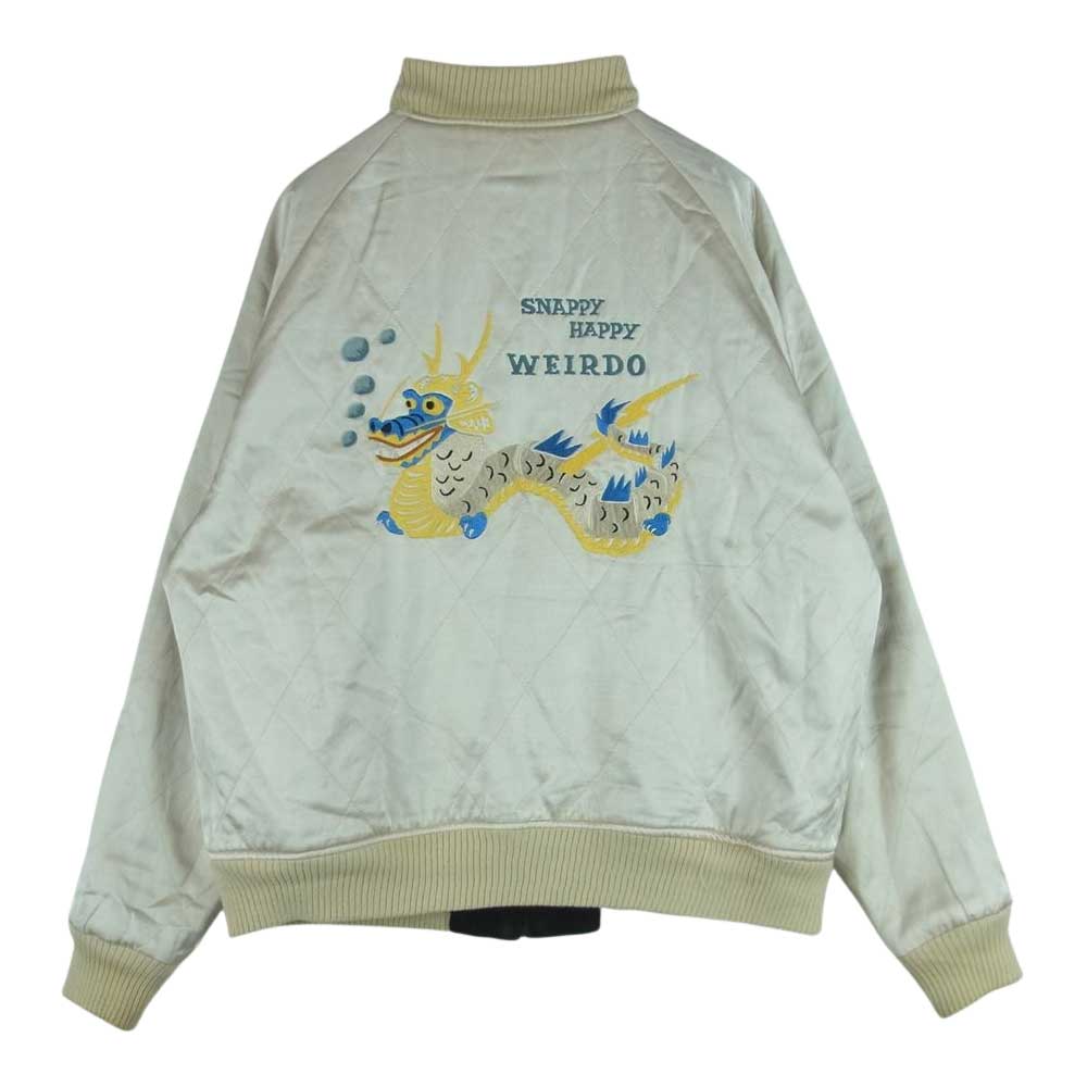 WEIRDO ウィアード WRD-17-AW-01 SKULL & SNAKE JACKET スカル アンド スネーク リバーシブル ジャケット スカジャン ブラック系 オフホワイト系 M【中古】 WEIRDO ウィアード WRD-17-AW-01 SKULL & SNAKE JACKET スカル アンド