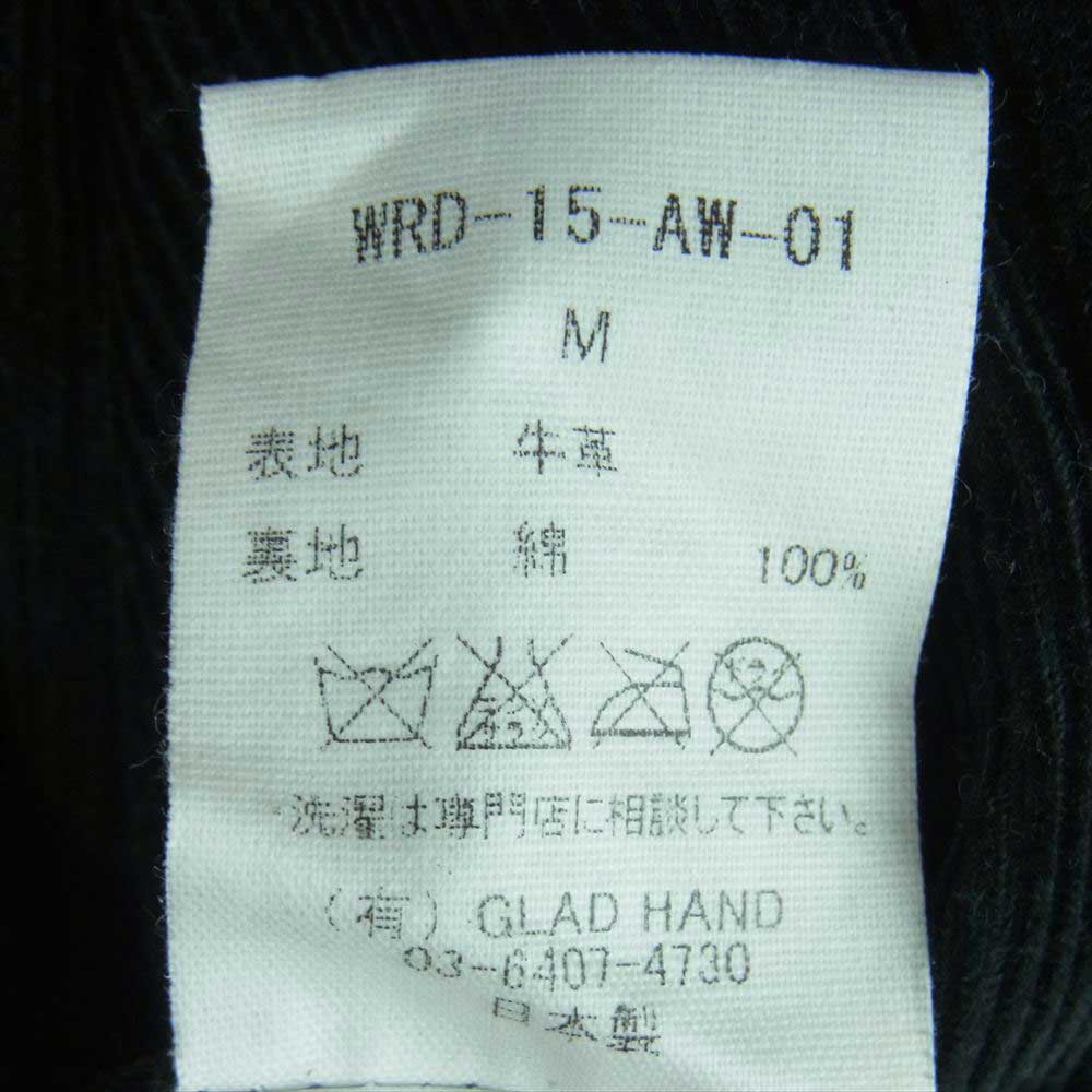 WEIRDO ウィアード WRD-15-AW-01 YETI JACKET ロゴ ワッペン イエティ レザー シングル ジャケット オリーブ系 M【中古】