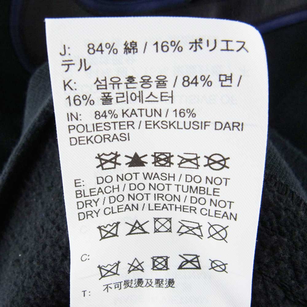 Supreme シュプリーム 19AW CK6225-010 × Nike ナイキ Leather Applique Hooded Sweatshirt  レザー アップリケ フーディー スウェット パーカー ブラック系 M【中古】