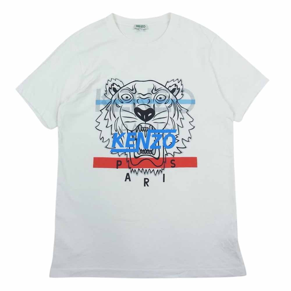 KENZO ケンゾー F855TS0244YL タイガー ロゴ プリント Tシャツ ホワイト ホワイト系 S【中古】