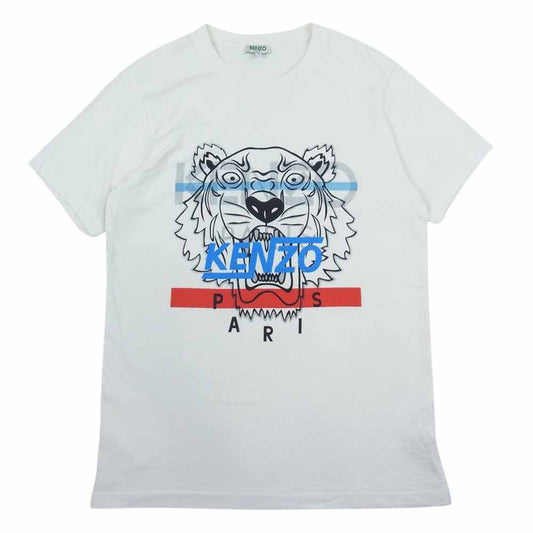 KENZO ケンゾー F855TS0244YL タイガー ロゴ プリント Tシャツ ホワイト ホワイト系 S【中古】