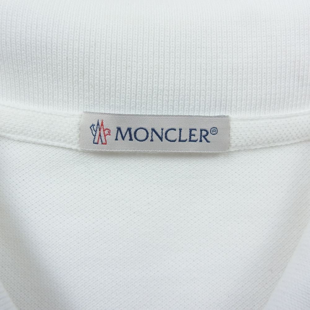 MONCLER モンクレール ポロシャツ トリコロール ワッペン ホワイト ホワイト系 S【中古】