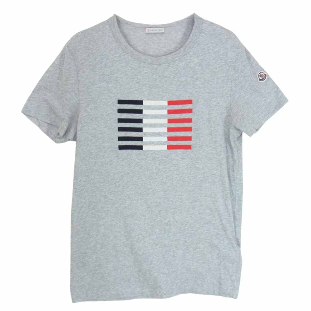 MONCLER モンクレール C10918017950 82565 トリコロール プリント Tシャツ グレー  グレー系 S【中古】