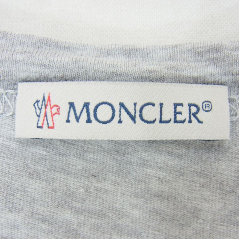 MONCLER モンクレール  トリコロール プリント Tシャツ グレー系 L