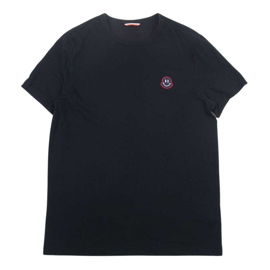 MONCLER モンクレール C20918037500 82565 胸ワッペン スマイル 半袖 Tシャツ ブラック ブラック系 S【中古】