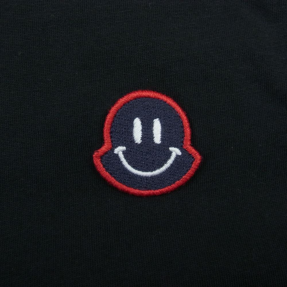 MONCLER モンクレール C20918037500 82565 胸ワッペン スマイル 半袖 Tシャツ ブラック ブラック系 S【中古】
