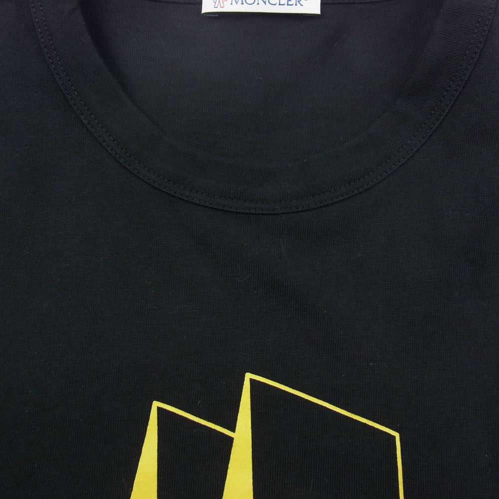 MONCLER モンクレール E20918002250 8390T Front Logo Sleeve Patch Tee フロント ロゴ スリーブ パッチ プリント Tシャツ ブラック ブラック系 M【中古】