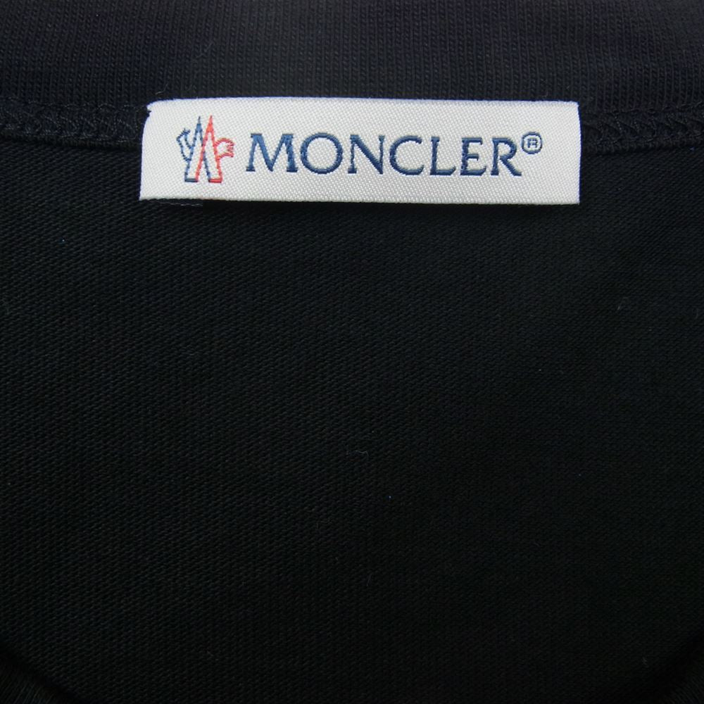 MONCLER モンクレール E20918002250 8390T Front Logo Sleeve Patch Tee フロント ロゴ スリーブ パッチ プリント Tシャツ ブラック ブラック系 M【中古】