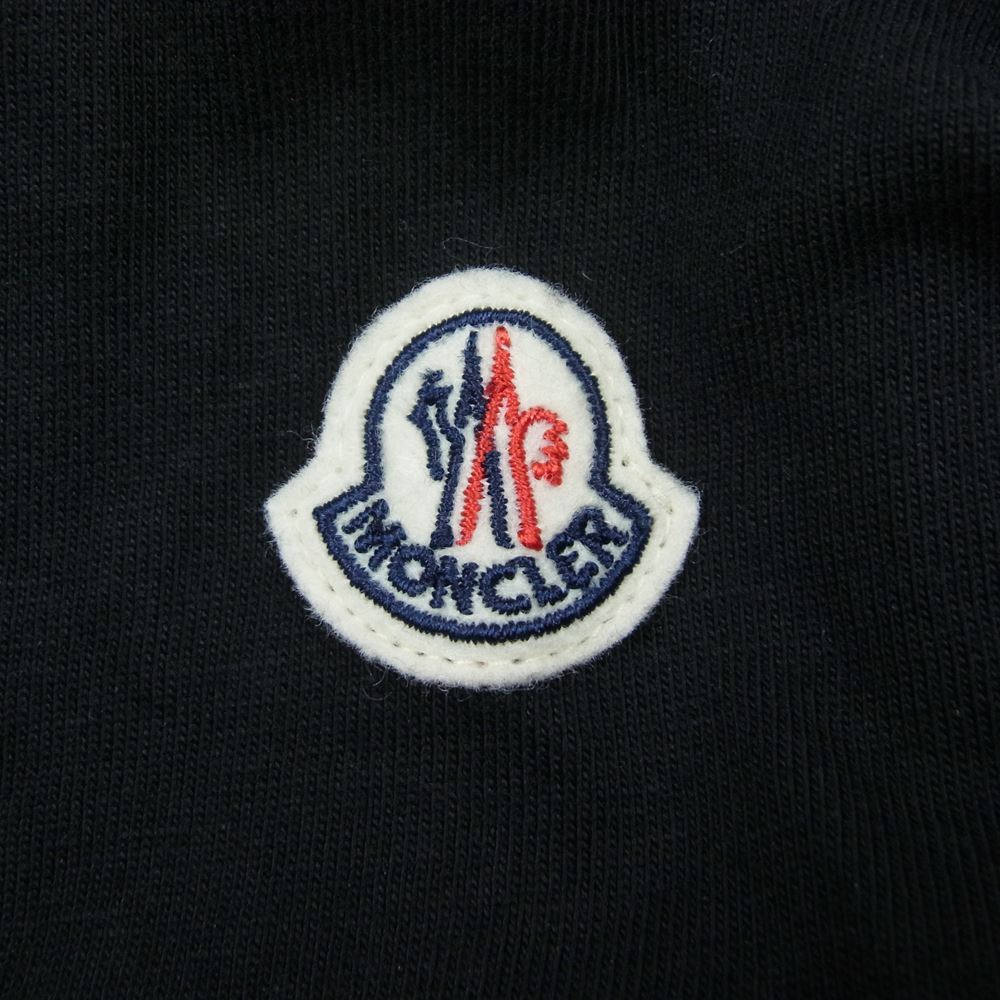 MONCLER モンクレール E20918002250 8390T Front Logo Sleeve Patch Tee フロント ロゴ スリーブ パッチ プリント Tシャツ ブラック ブラック系 M【中古】