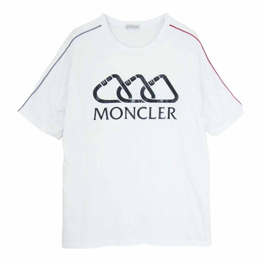 MONCLER モンクレール 19SS E10918040150 8390T MAGLIA T-SHIRT マグリア カラビナフック ロゴ Tシャツ ホワイト系 L【中古】