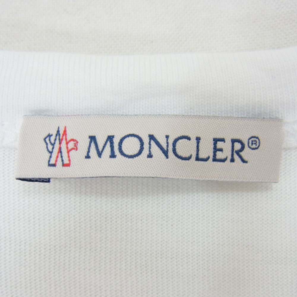 MONCLER モンクレール 19SS E10918040150 8390T MAGLIA T-SHIRT マグリア カラビナフック ロゴ Tシャツ ホワイト系 L【中古】