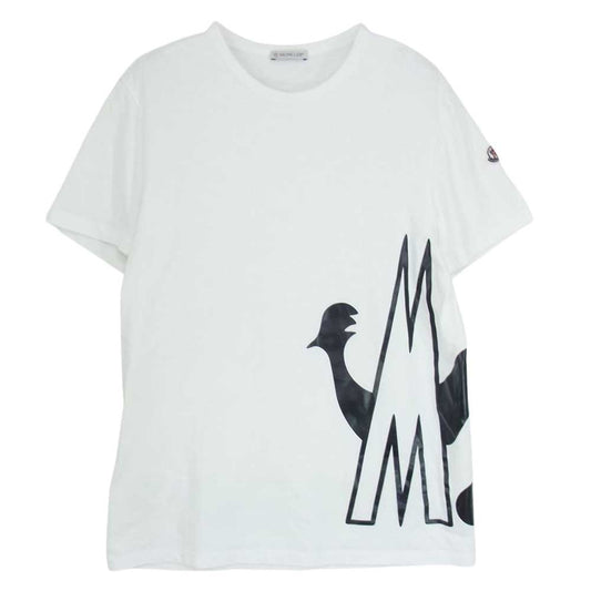 MONCLER モンクレール 19AW E20918046150 V8043 MAGLIA T-SHIRT マグリア ロゴ Tシャツ ホワイト ホワイト系 M【中古】