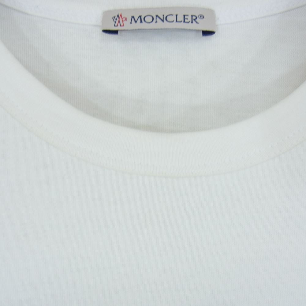 MONCLER モンクレール 19AW E20918046150 V8043 MAGLIA T-SHIRT マグリア ロゴ Tシャツ ホワイト ホワイト系 M【中古】