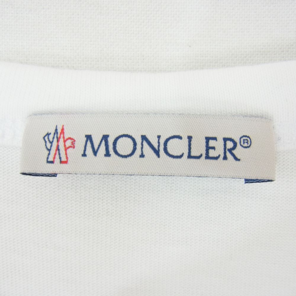 MONCLER モンクレール 19AW E20918046150 V8043 MAGLIA T-SHIRT マグリア ロゴ Tシャツ ホワイト ホワイト系 M【中古】