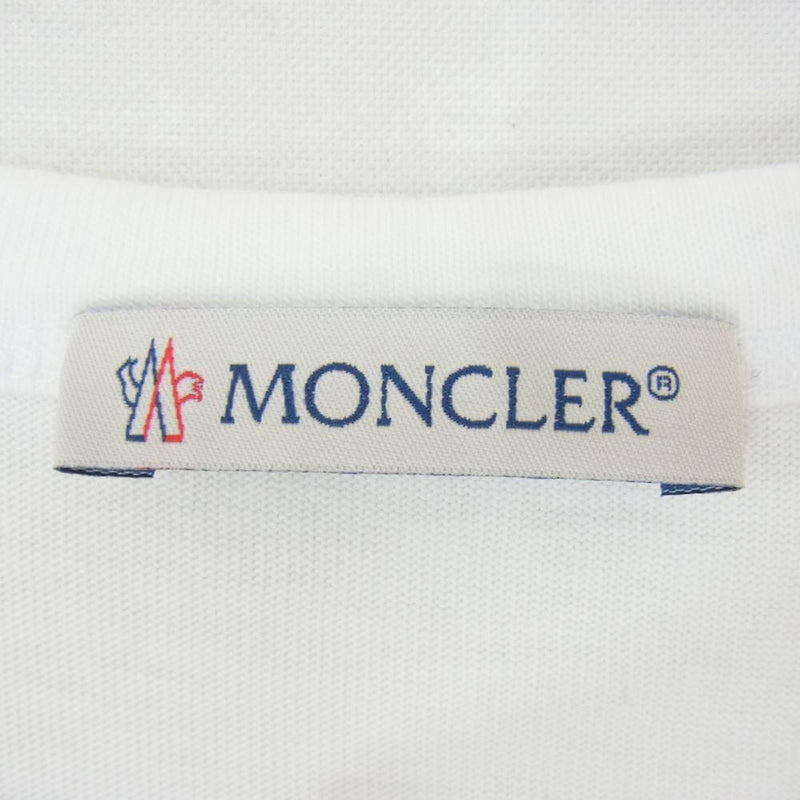 MONCLER モンクレール 19AW E20918046150 V8043 MAGLIA T-SHIRT マグリア ロゴ Tシャツ ホワイト ホワイト系 M【中古】