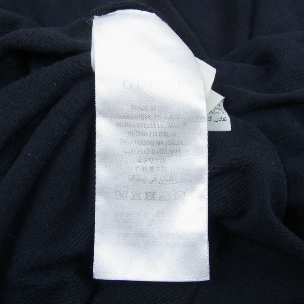 GUCCI グッチ 18SS 441685-X3A80 ロゴ プリント クルーネック Tシャツ ブラック ブラック系 S【中古】