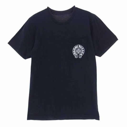 CHROME HEARTS クロムハーツ（原本無） ホースシュー ロゴ プリント 半袖 Tシャツ ブラック ブラック系 S【中古】