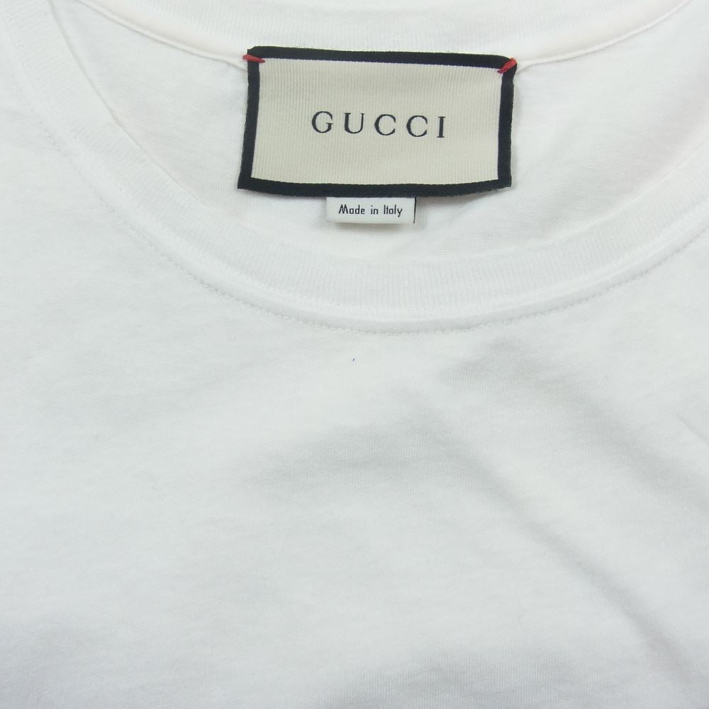 GUCCI グッチ 17SS 440103-X3F05 ウォッシュド オーバーサイズ Tシャツ ホワイト系 XS【中古】