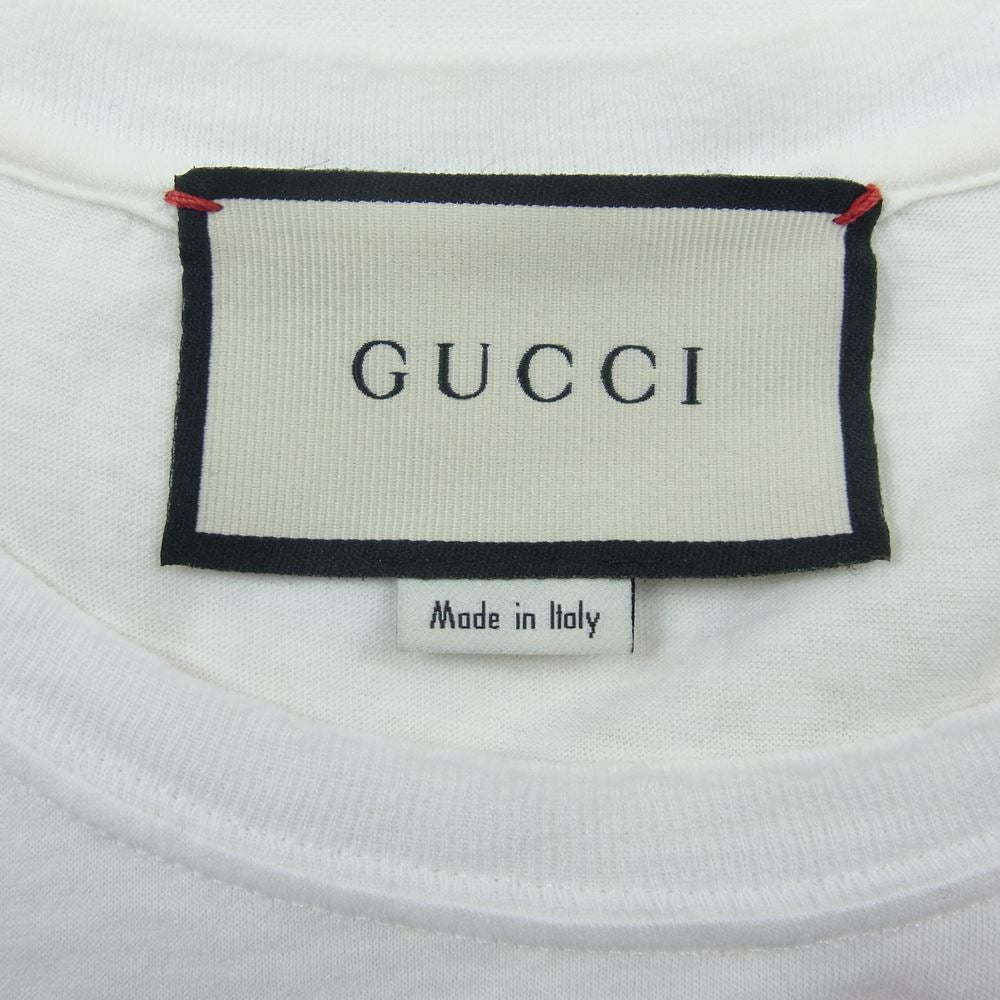 GUCCI グッチ 17SS 440103-X3F05 ウォッシュド オーバーサイズ Tシャツ ホワイト系 XS【中古】