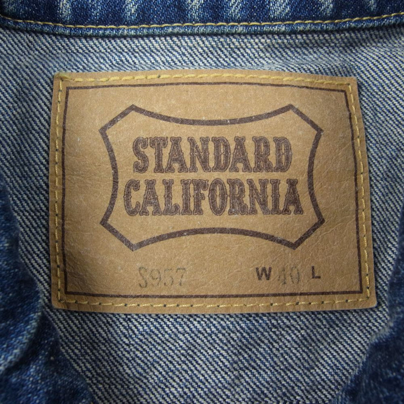 STANDARD CALIFORNIA スタンダードカリフォルニア S957 VW SD Denim Jacket デニム トラッカー ジャケット インディゴブルー系 40【美品】【中古】