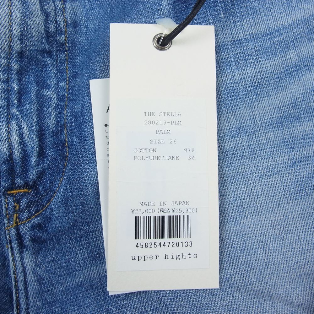 アッパーハイツ 280219-PLM GIRLFRIEND SKINNY BOYFRIEND ストレッチデニム THE STELLA ステラ ストレッチ デニムパンツ インディゴブルー系 26【美品】【中古】