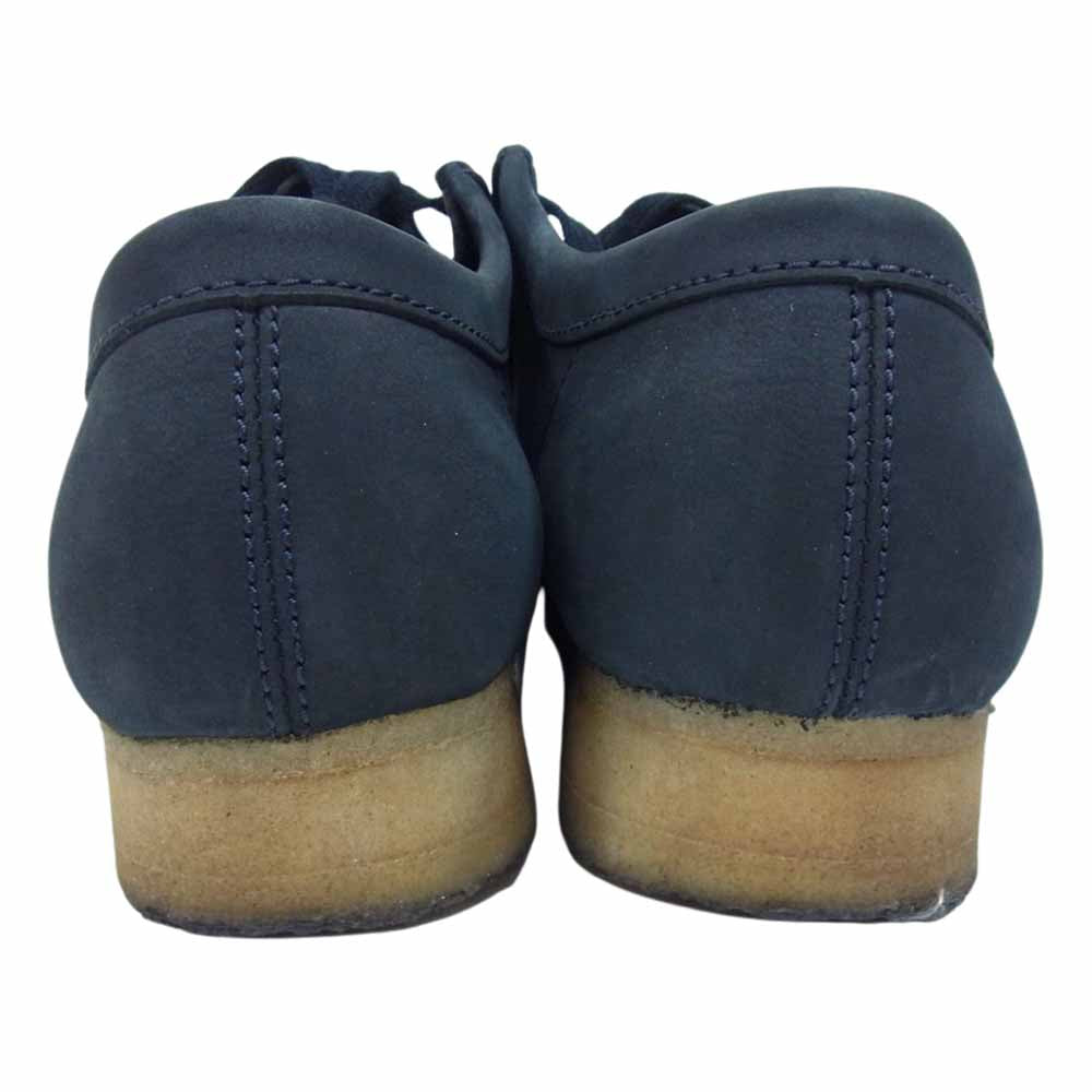 Clarks クラークス 261472997075 WALLABEE ワラビー ロー レザー シューズ ネイビー系 26㎝【中古】