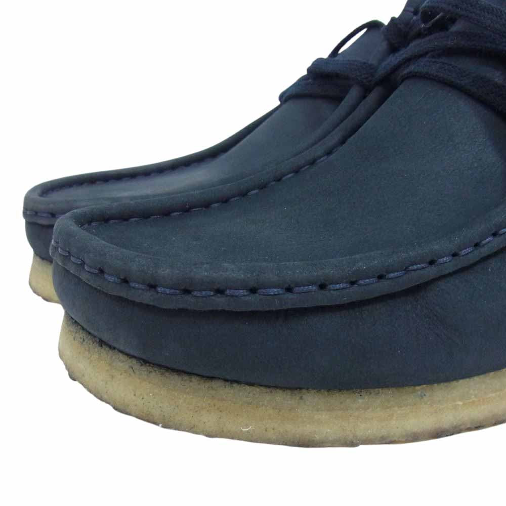 Clarks クラークス 261472997075 WALLABEE ワラビー ロー レザー シューズ ネイビー系 26㎝【中古】