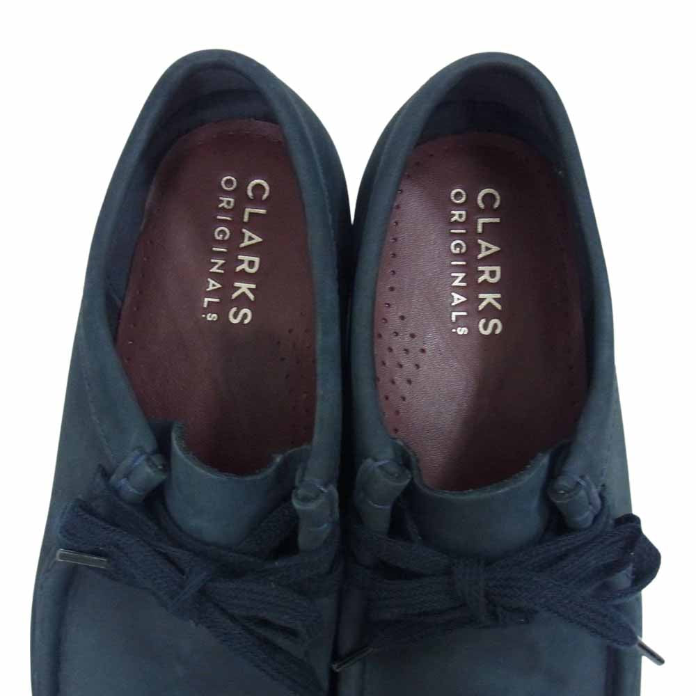 Clarks クラークス 261472997075 WALLABEE ワラビー ロー レザー シューズ ネイビー系 26㎝【中古】