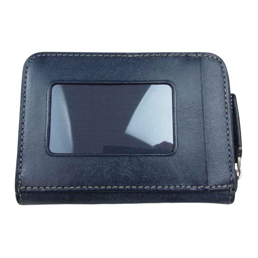 Paul Smith ポール・スミス  554839 J168N PCワックス パス ＆ コインケース 牛革 ネイビー系 F【美品】【中古】