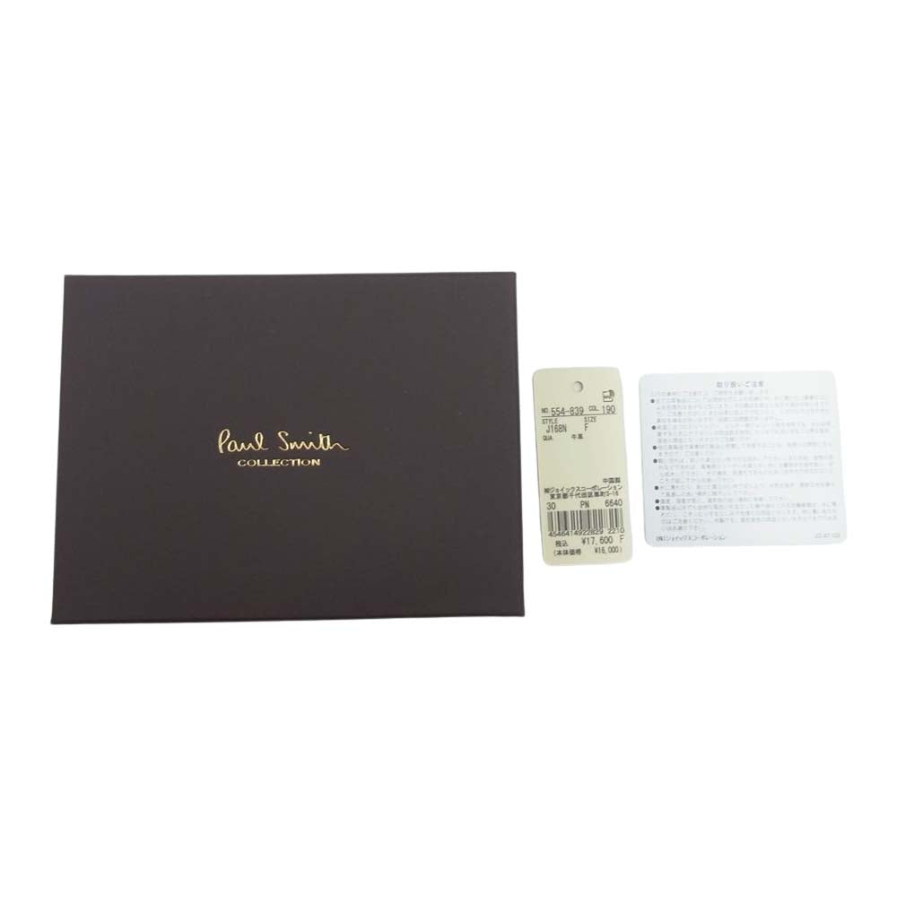 Paul Smith ポール・スミス  554839 J168N PCワックス パス ＆ コインケース 牛革 ネイビー系 F【美品】【中古】