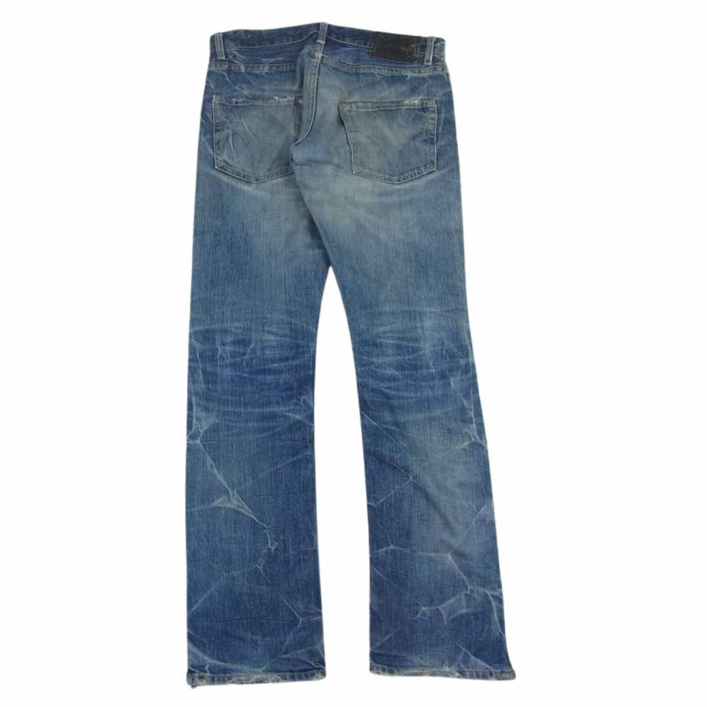 HYSTERIC GLAMOUR ヒステリックグラマー 5AP-0281 スタッズ ダメージ加工 クラッシュ デニムパンツ ジーンズ インディゴブルー系 XS【中古】