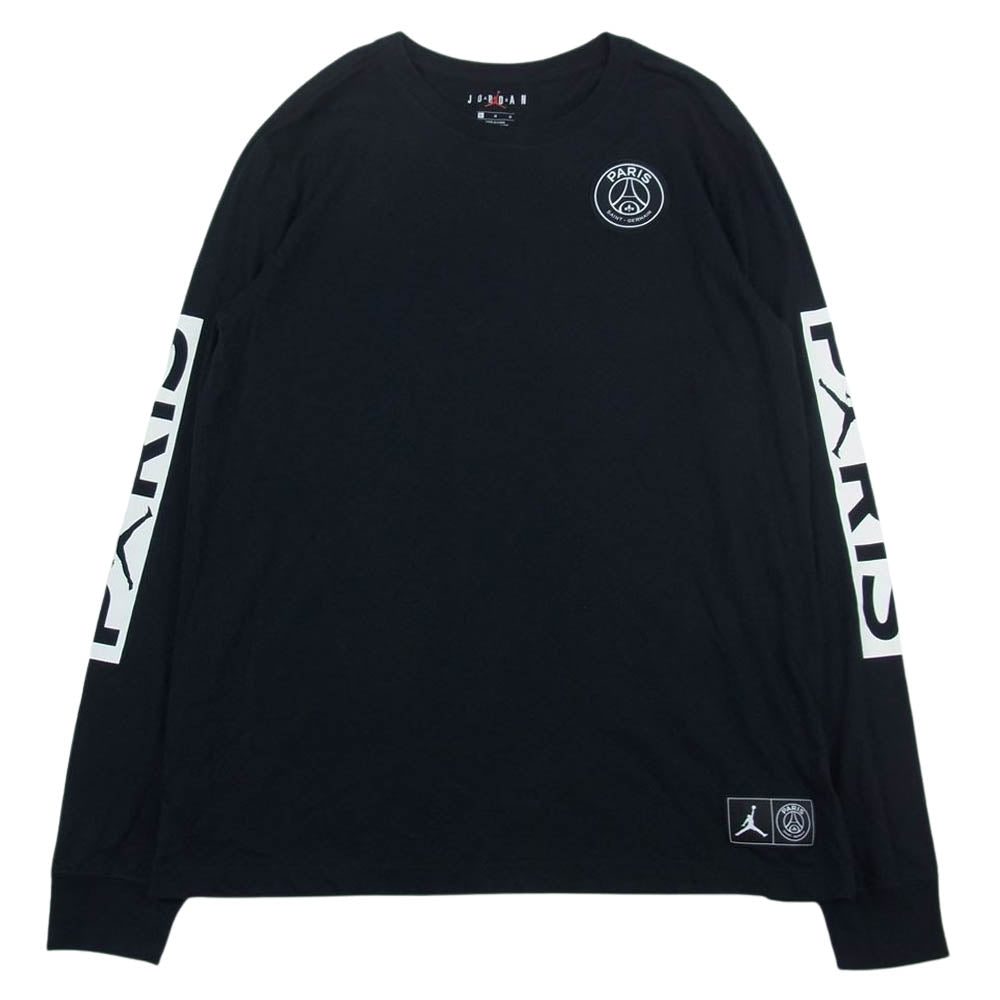 NIKE ナイキ BQ8382-010 Jordan x Paris Saint-Germain PSG ジョーダン パリサンジェルマン ロングスリーブ Tシャツ カットソー ブラック系 L【中古】