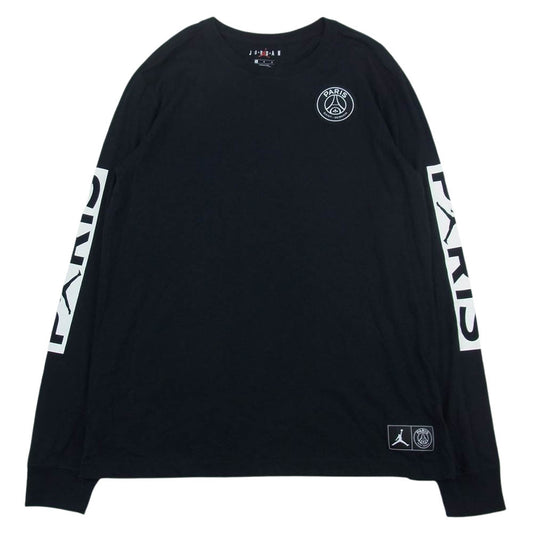 NIKE ナイキ BQ8382-010 Jordan x Paris Saint-Germain PSG ジョーダン パリサンジェルマン ロングスリーブ Tシャツ カットソー ブラック系 L【中古】