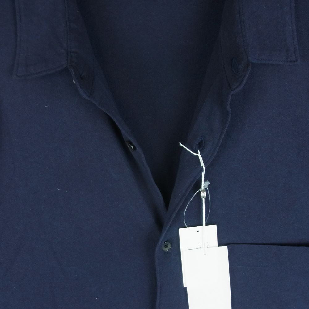 COMOLI コモリ 23SS X01-05016 コットンジャージ コモリシャツ 長袖 シャツ ネイビー系 2【美品】【中古】