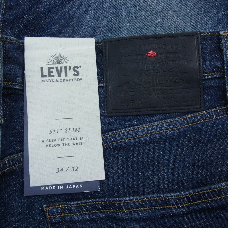 Levi's リーバイス 56497-0094 MADE&CRAFTED 511 BOTO MADE IN JAPAN デニム パンツ インディゴブルー系 34【新古品】【未使用】【中古】