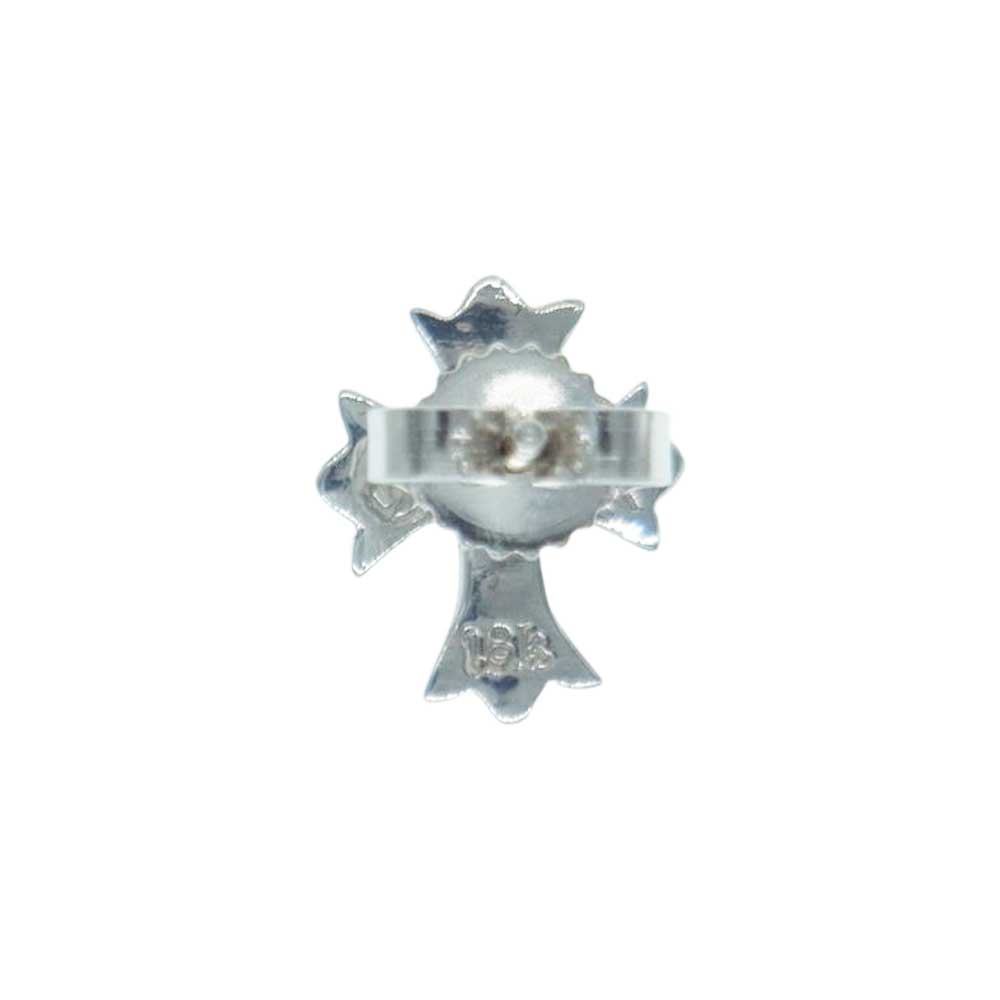 CHROME HEARTS クロムハーツ（原本無） 18K No2 CH CRS Ruby 18KWG CHクロス スタッド 1ルビー ホワイトゴールド ピアス 【中古】
