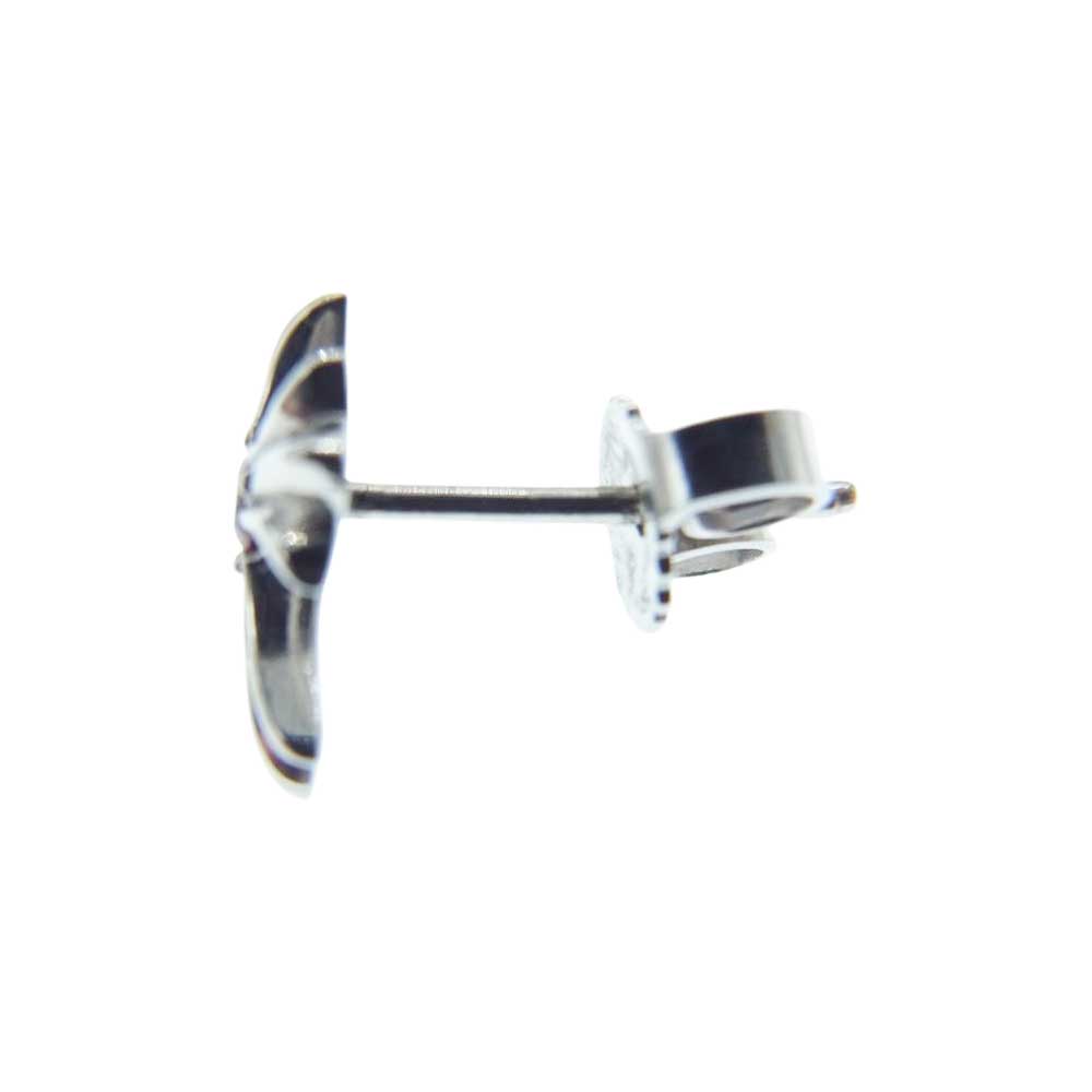 CHROME HEARTS クロムハーツ（原本無） 18K No2 CH CRS Ruby 18KWG CHクロス スタッド 1ルビー ホワイトゴールド ピアス 【中古】