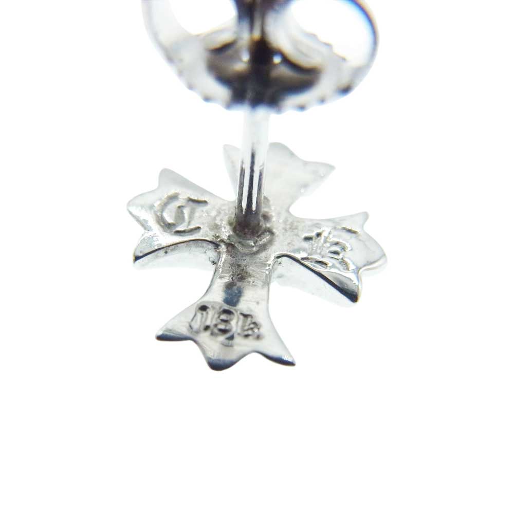 CHROME HEARTS クロムハーツ（原本無） 18K No2 CH CRS Ruby 18KWG CHクロス スタッド 1ルビー ホワイトゴールド ピアス 【中古】