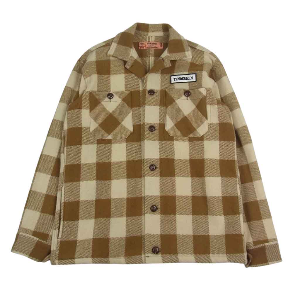 TENDERLOIN テンダーロイン 05AW  T-BUFFALO JKT チェック柄 バッファロージャケット ベージュ ベージュ系 M【中古】