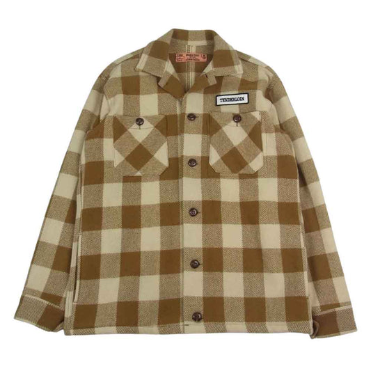 TENDERLOIN テンダーロイン 05AW  T-BUFFALO JKT チェック柄 バッファロージャケット ベージュ ベージュ系 M【中古】