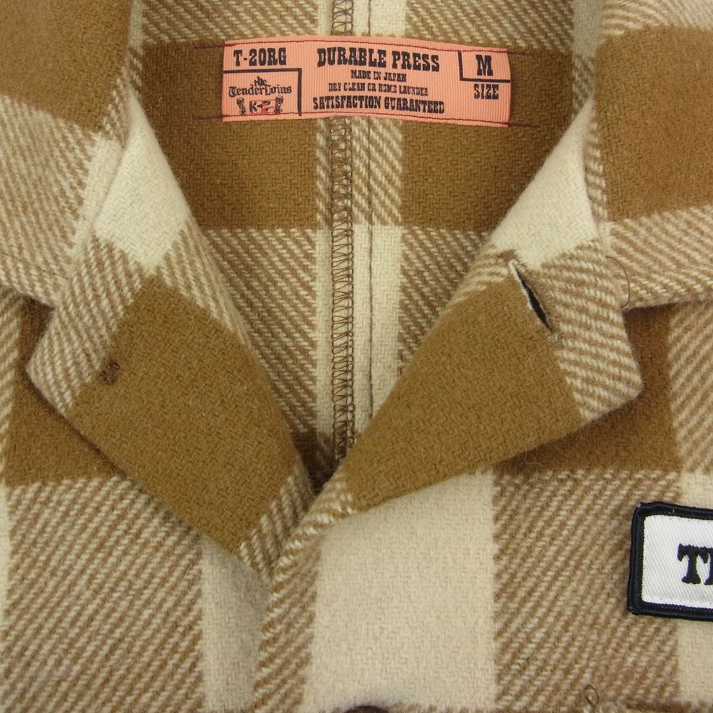 TENDERLOIN テンダーロイン 05AW  T-BUFFALO JKT チェック柄 バッファロージャケット ベージュ ベージュ系 M【中古】