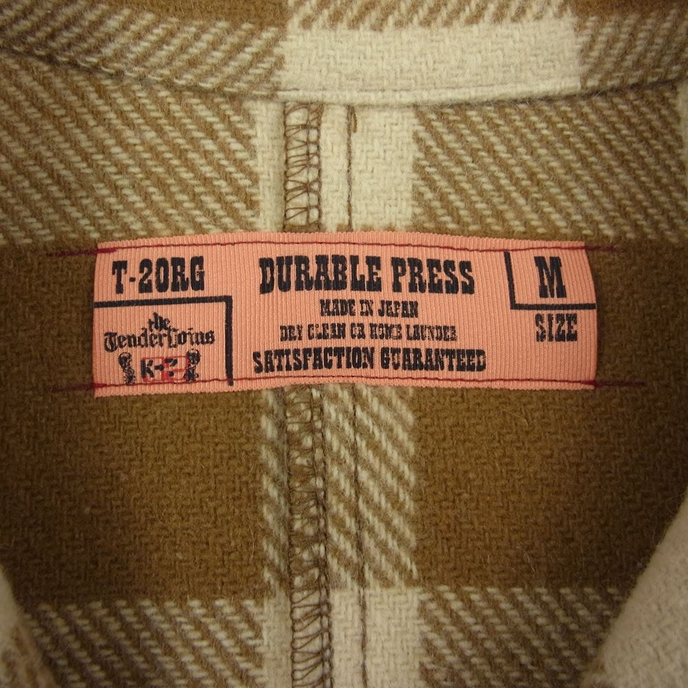 TENDERLOIN テンダーロイン 05AW  T-BUFFALO JKT チェック柄 バッファロージャケット ベージュ ベージュ系 M【中古】