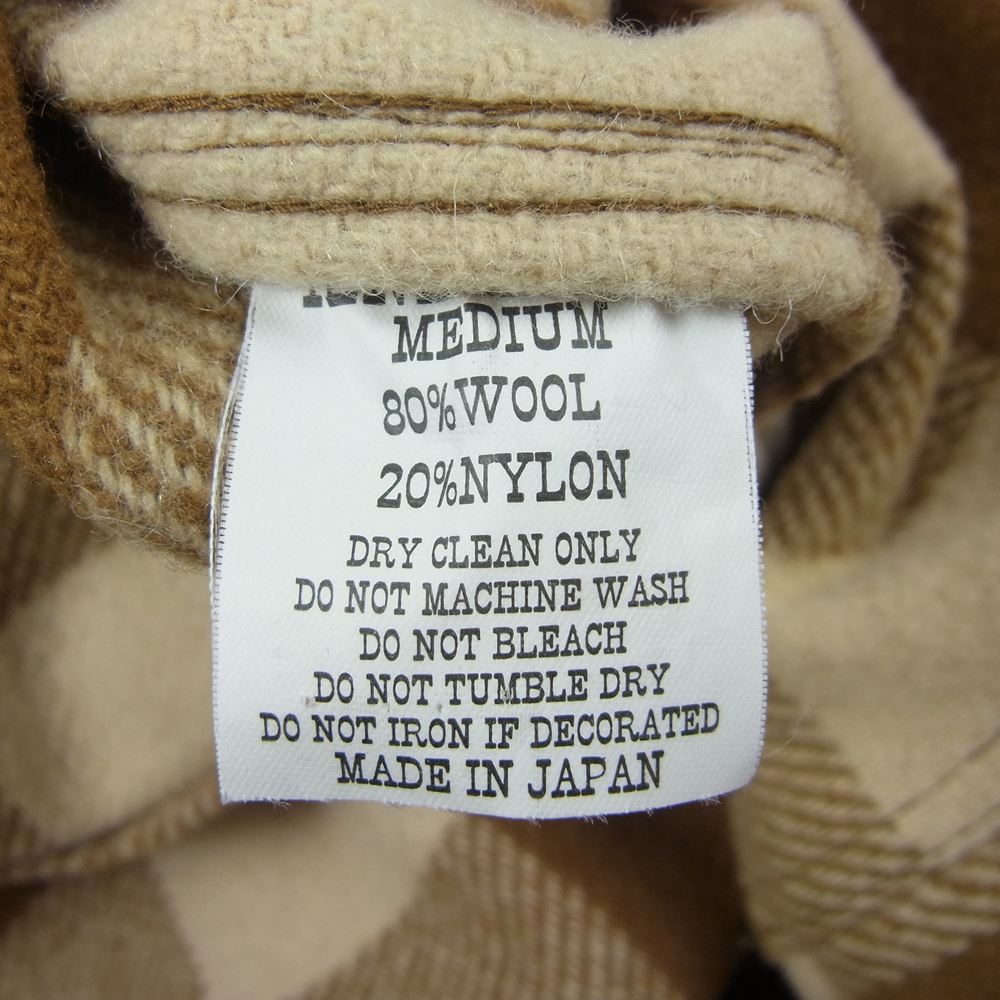 TENDERLOIN テンダーロイン 05AW  T-BUFFALO JKT チェック柄 バッファロージャケット ベージュ ベージュ系 M【中古】