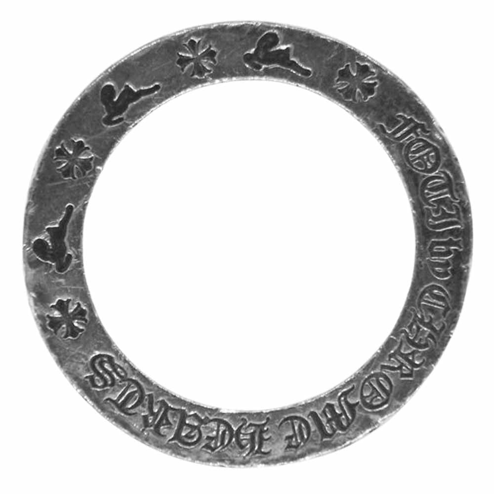 CHROME HEARTS クロムハーツ（原本無） 6mm SPACER FOTI 6mm スペーサー フォティ ハリスティータ モチーフ リング シルバー系 9.5号【中古】