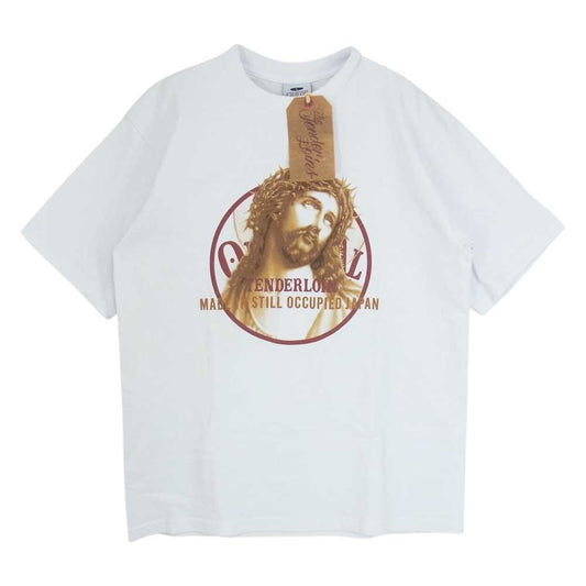 TENDERLOIN テンダーロイン T-TEE JC PRO CLUB キリスト プロクラブ プリント T シャツ ホワイト系 L【中古】