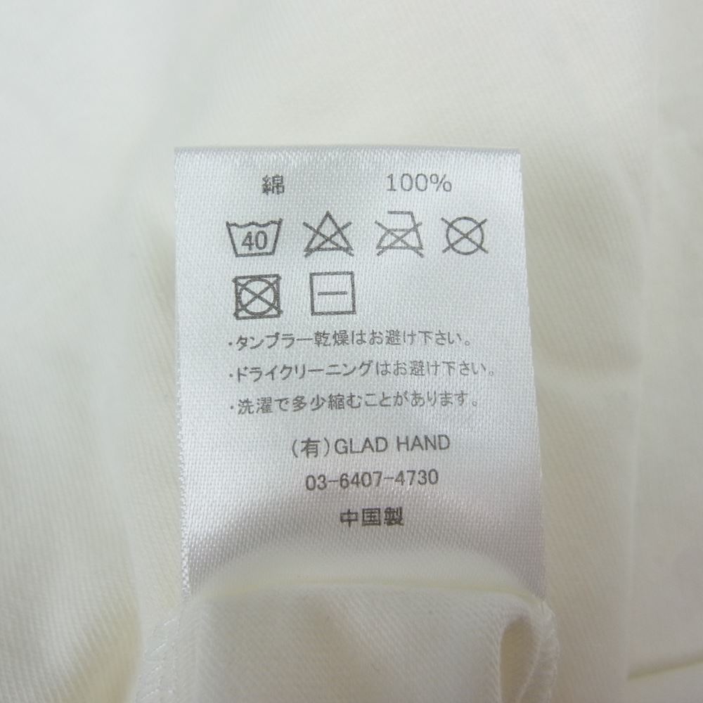 GLADHAND & Co. グラッドハンド ISETAN 伊勢丹限定 ボタン ジェントル ポケット プリント Tシャツ 半袖 オフホワイト オフホワイト系 L【中古】