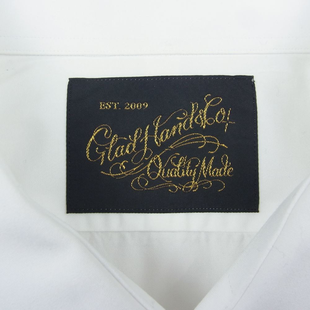 GLADHAND & Co. グラッドハンド スタンダードカラー シャツ 長袖 ホワイト ホワイト系 XL【中古】