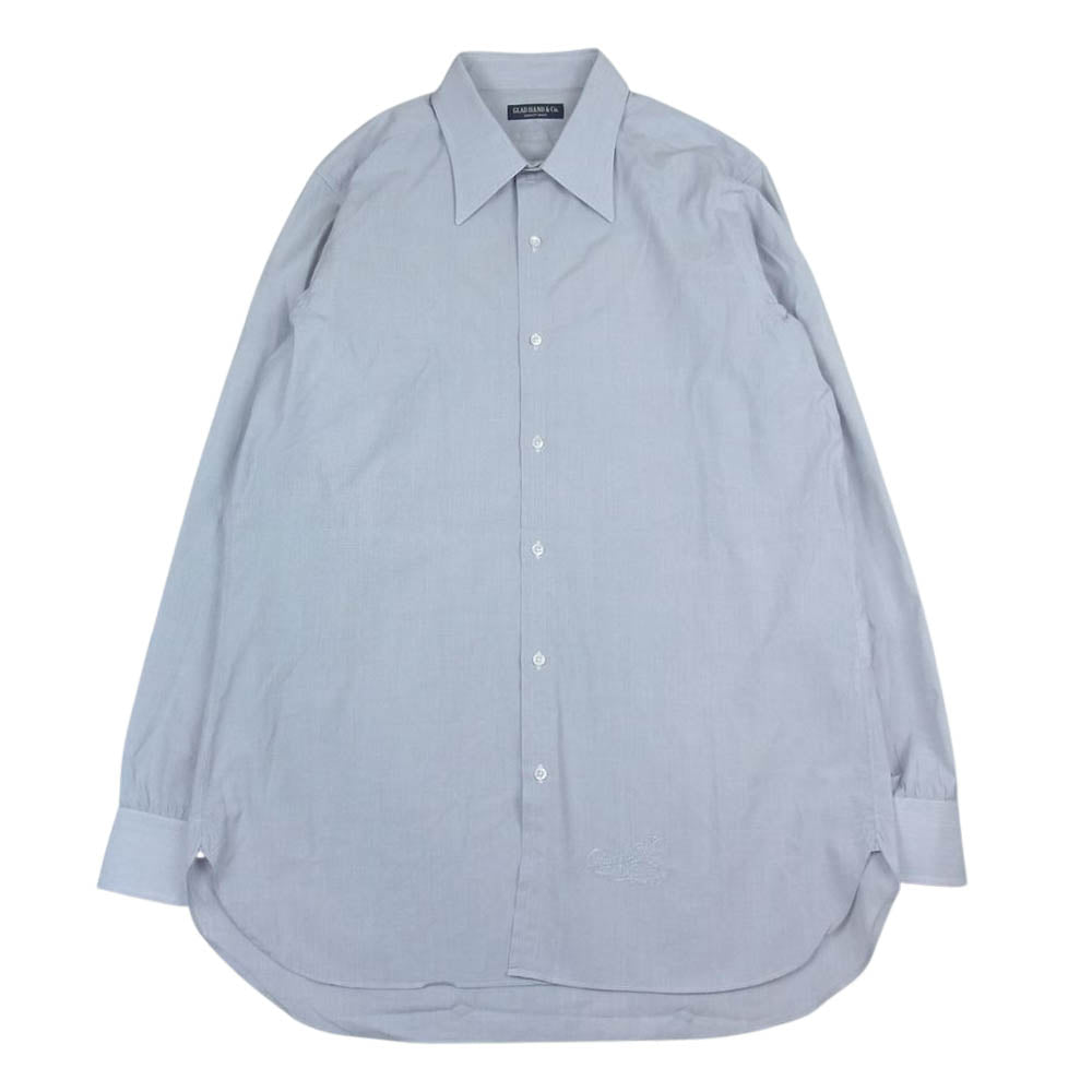 GLADHAND & Co. グラッドハンド スタンダードカラー シャツ 長袖 グレー グレー系 XL【美品】【中古】